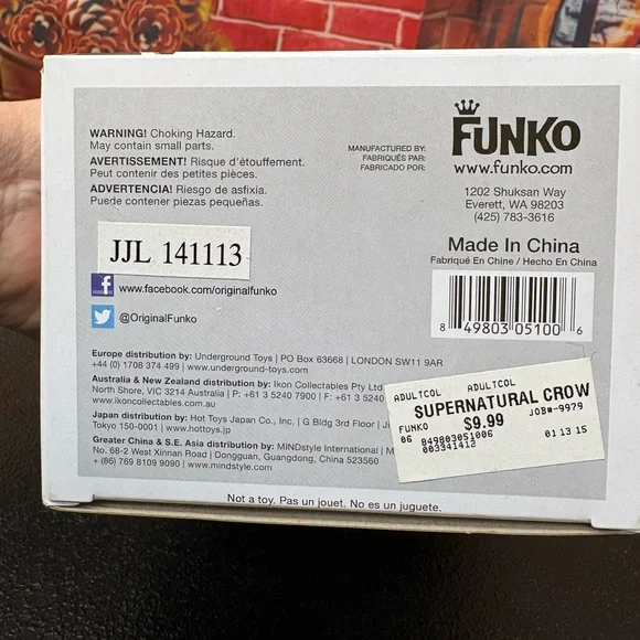 Funko Pop Supernatural Crowley with Black Suit and Blue Tie - Picture 5 of 5